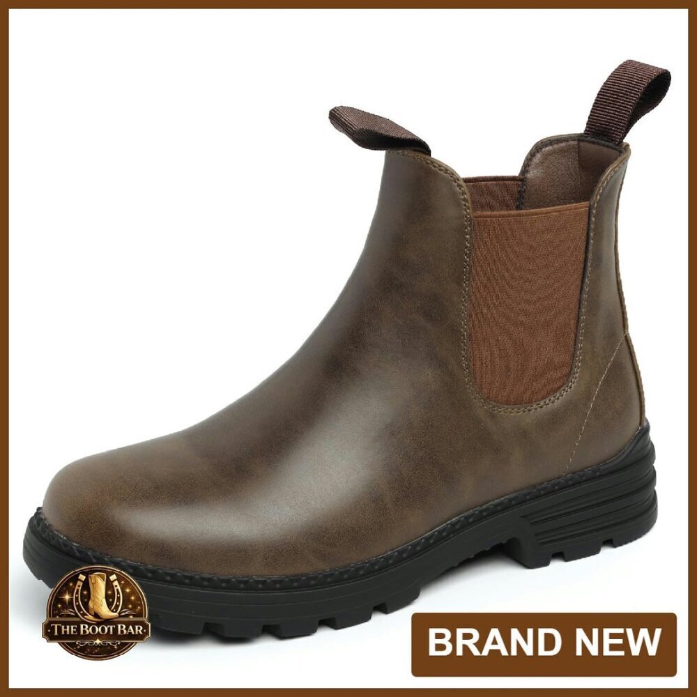 Leather Chelsea Hiking Boots Women's 8 Waterproof Slip-Resistant